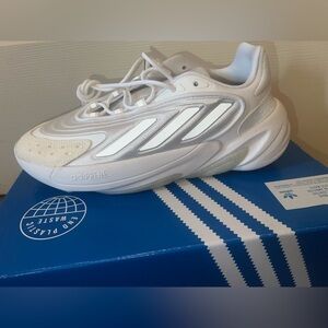 Adidas White and Silver Sneakers